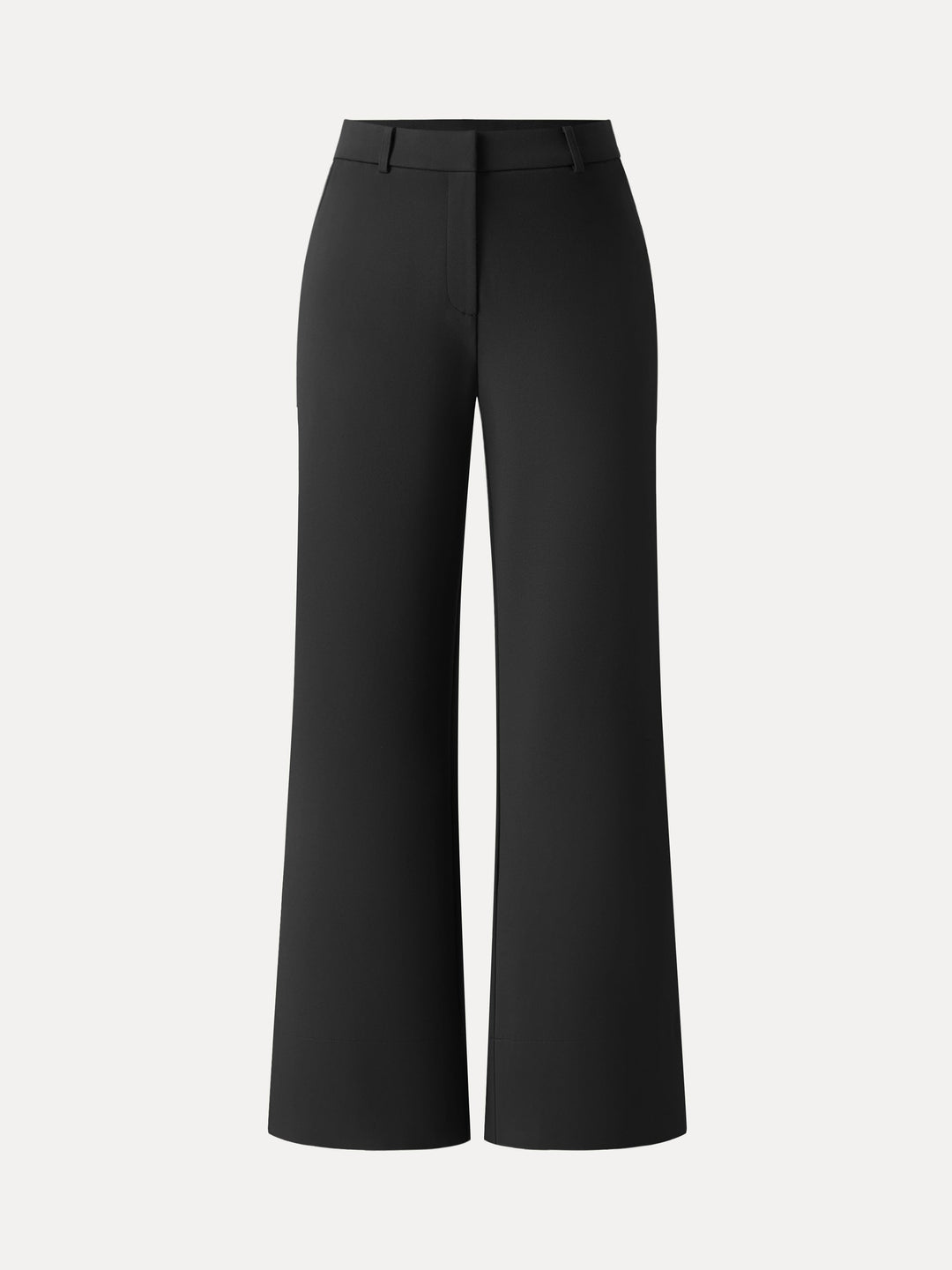 Ponte Mid-Rise Wide-Leg Pants with Pockets