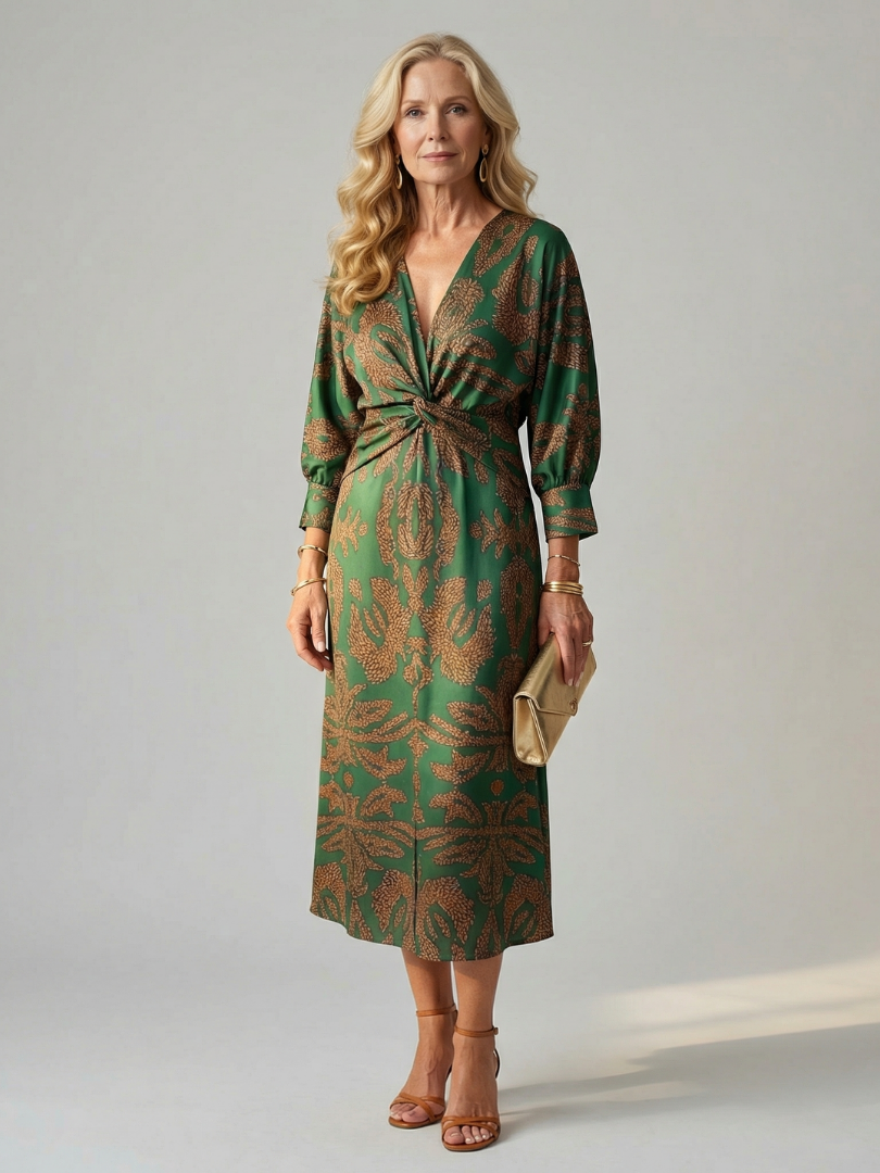 Lune Midi Dress — front view