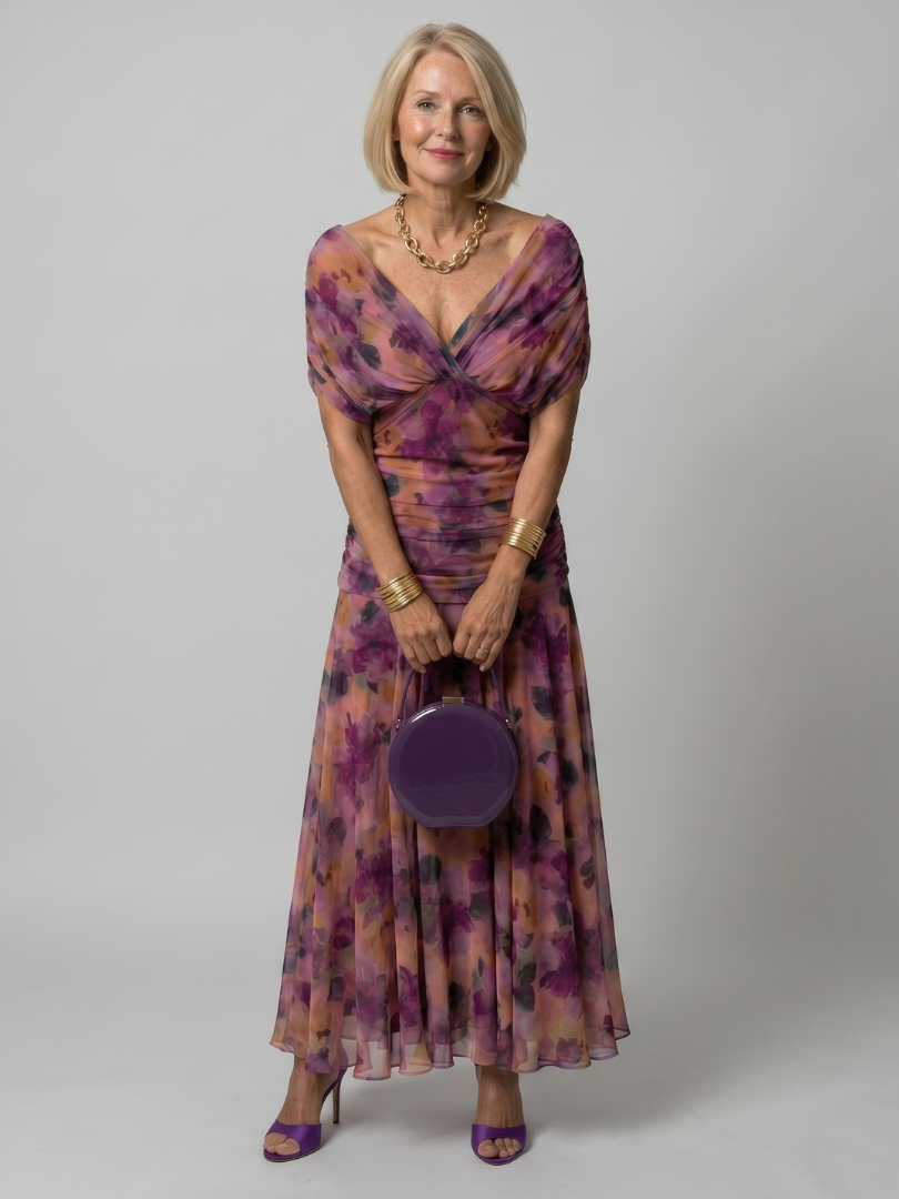Calen Midi Dress — front view