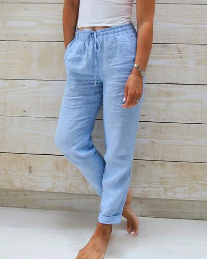 Rachel Drawstring Pants — front view