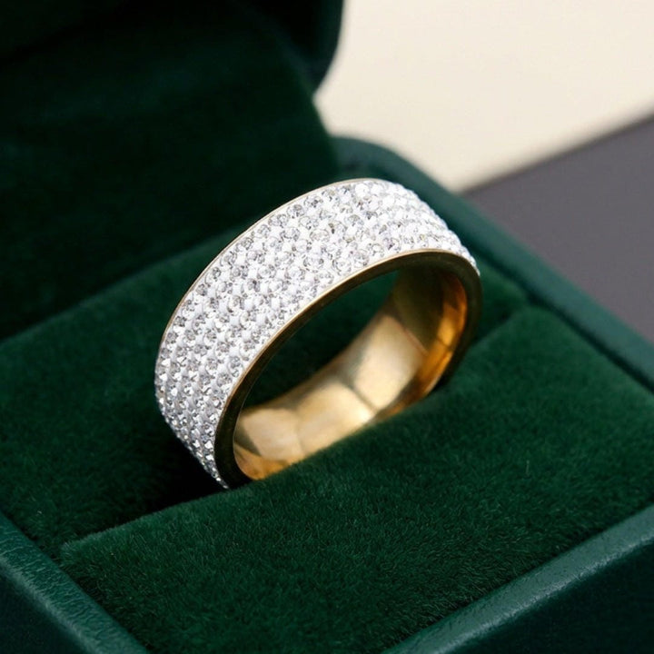 Main shot of the Pavelli crystal band ring