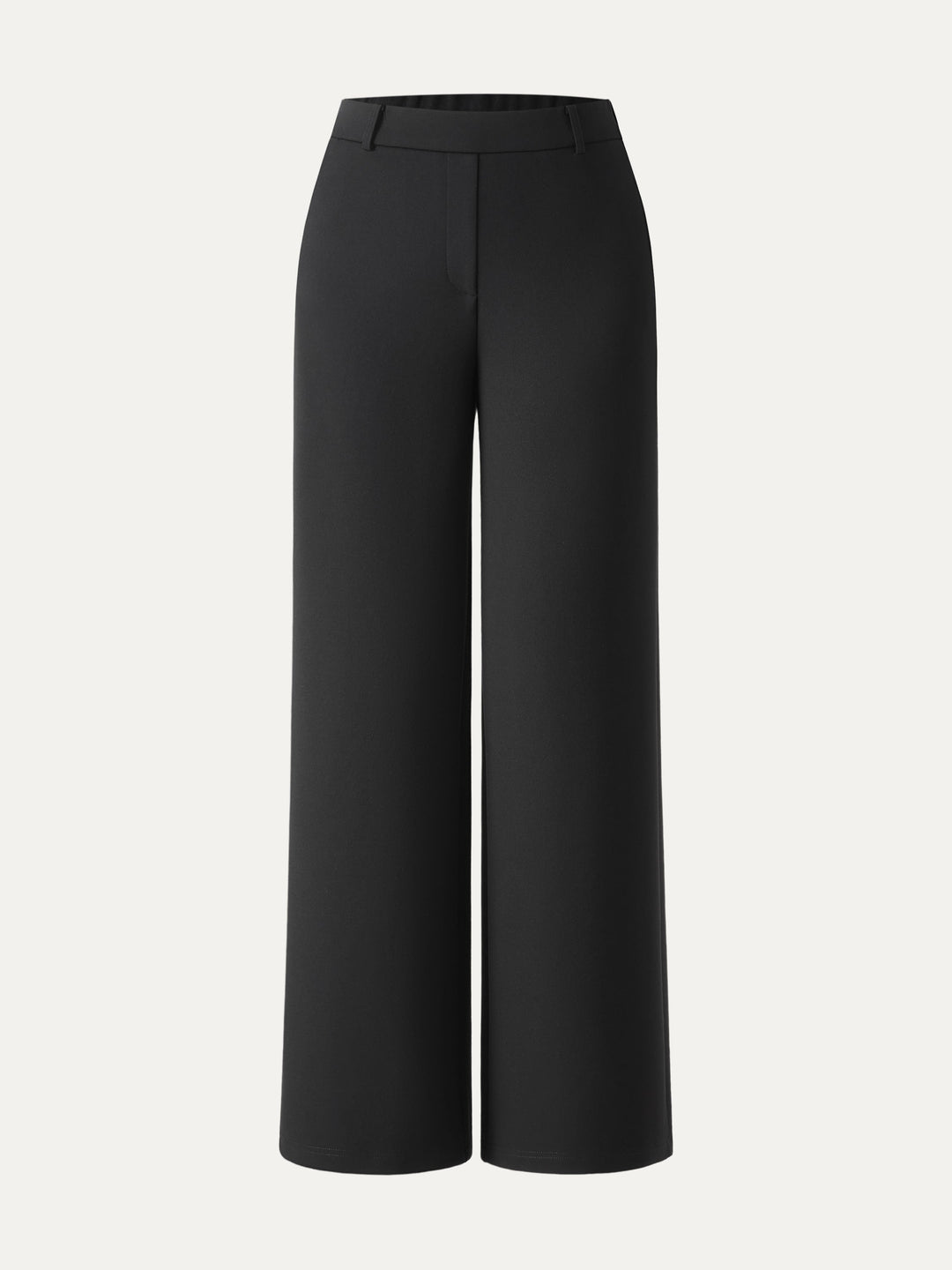 Ponte Mid-Rise Wide-Leg Pants with Pockets