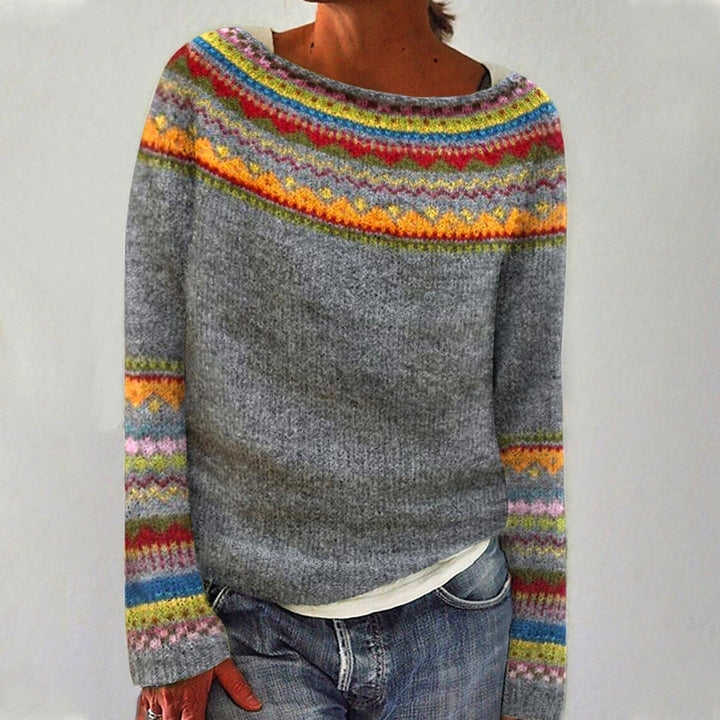 Olivia Cozy Retro Sweater — front view