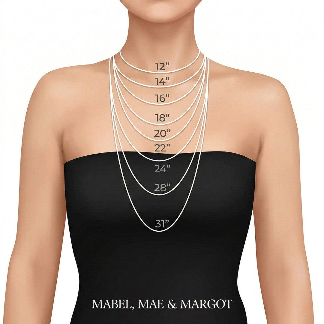 Lifestyle shot of the necklace styled with an outfit