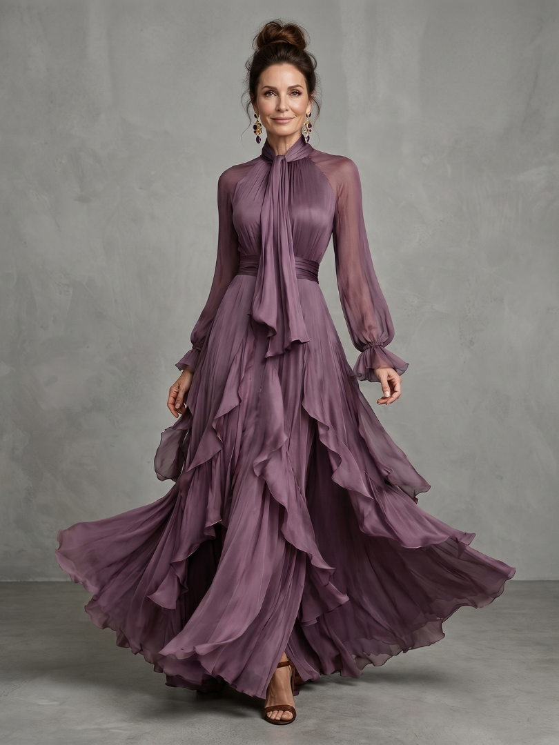 Demetria Maxi Dress — front view