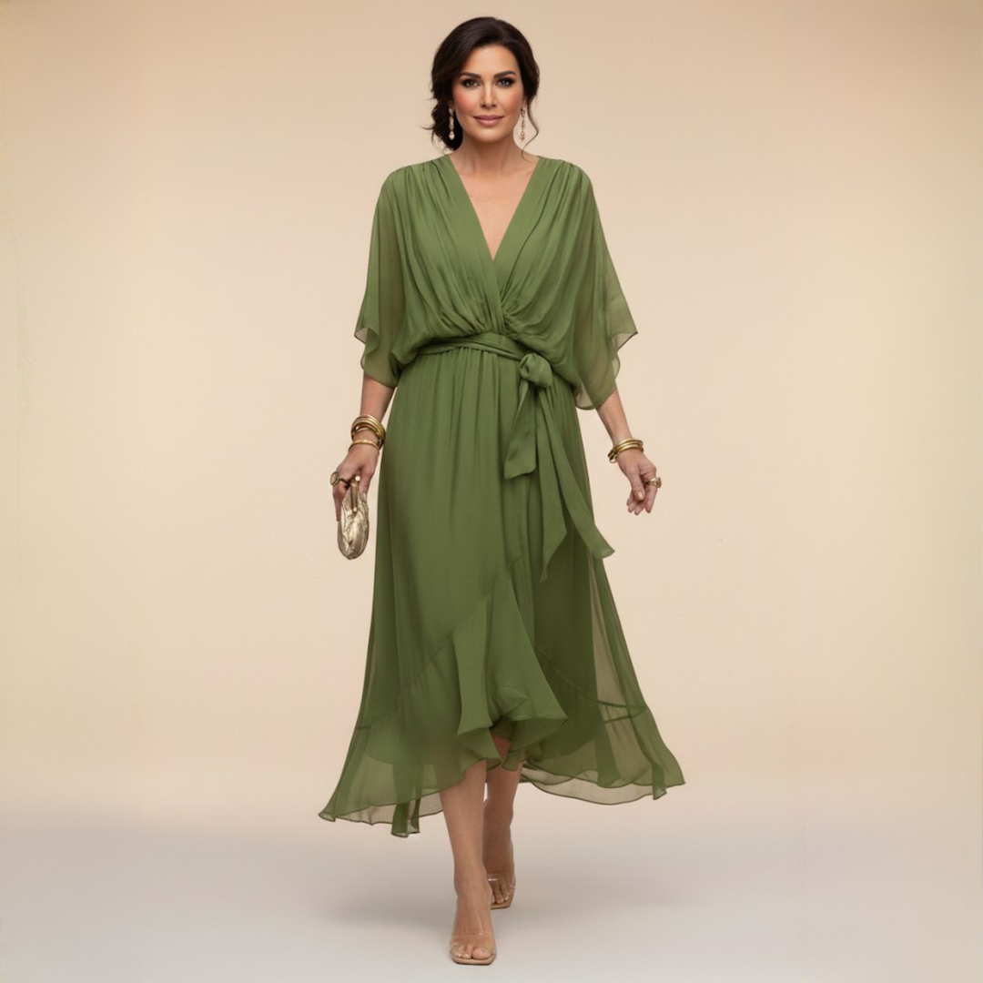 Bella - Flowing V-Neck Silhouette Dress
