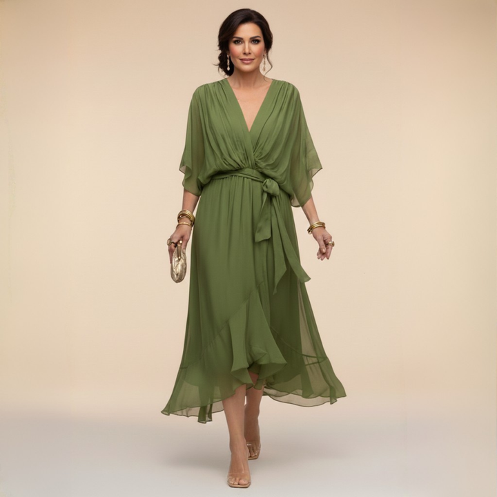 Bella - Flowing V-Neck Silhouette Dress