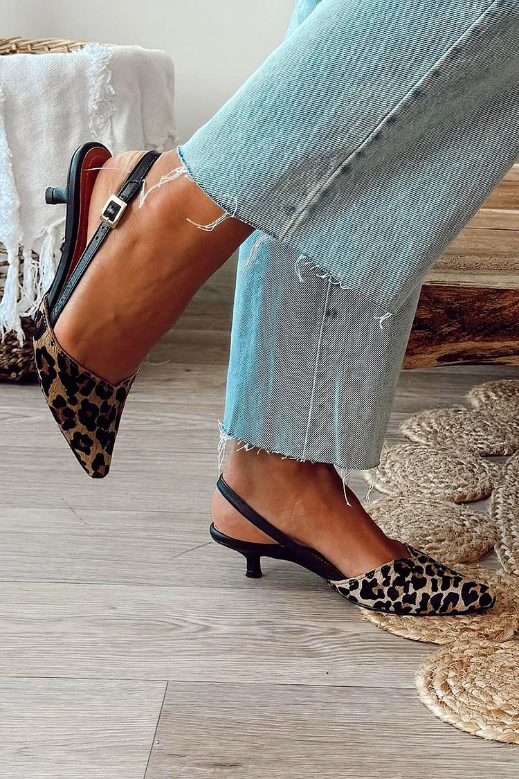 Animal Print Slingback — side view