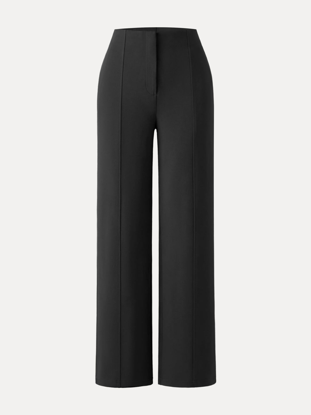 Ponte High-Rise Straight-Leg Pants with Pockets