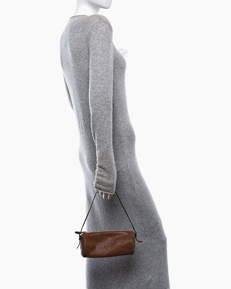 Women's Compact Leather Pouch Bag