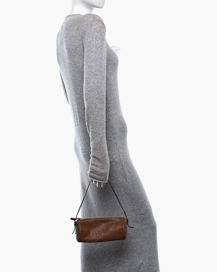 Women's Compact Leather Pouch Bag