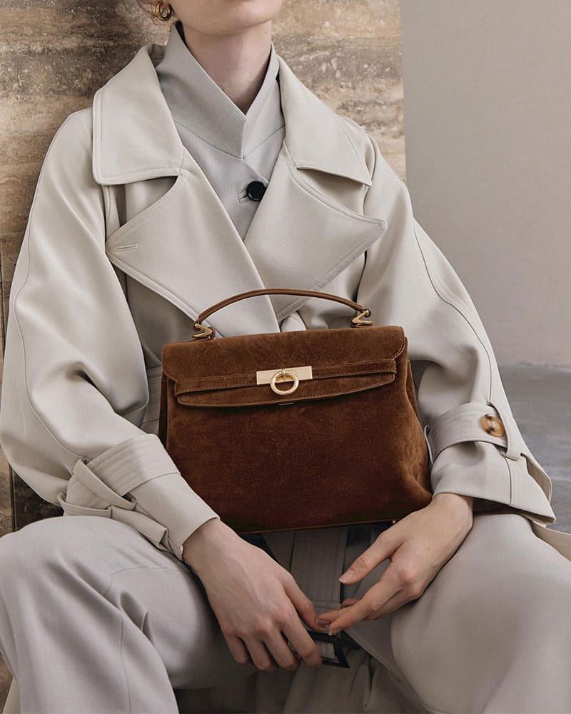 Chic City Daytime Suede Top Handle Satchel