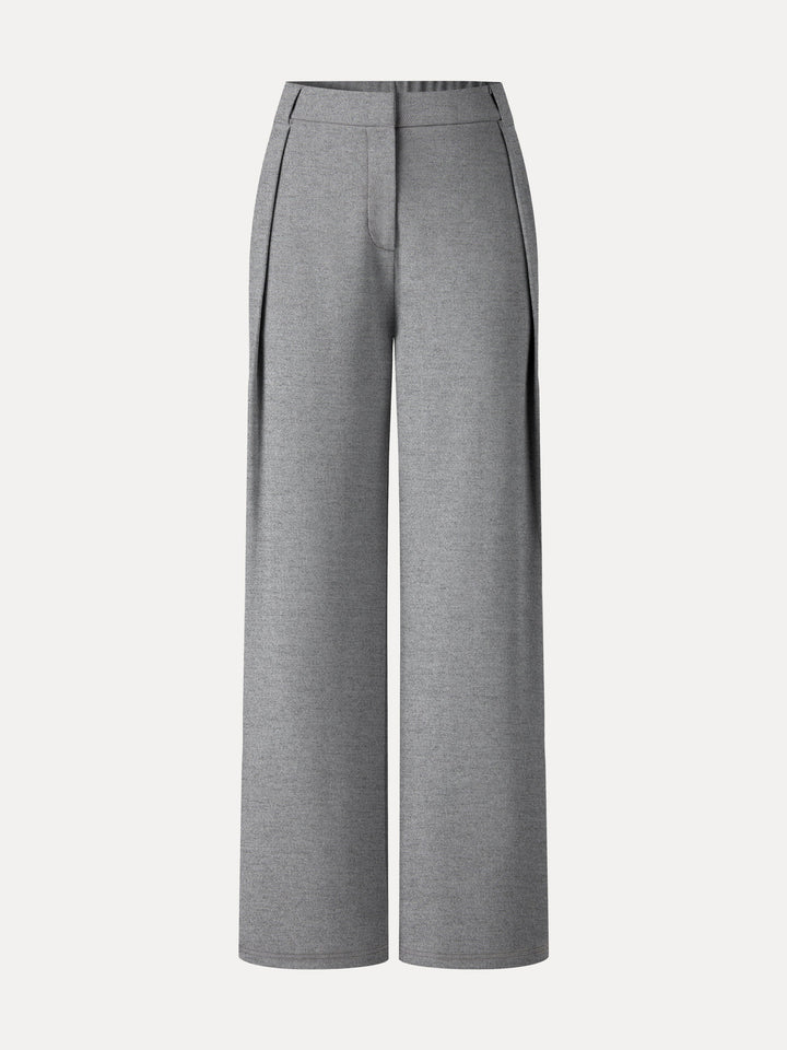 Ponte High-Rise Straight-Leg Pants with Pockets