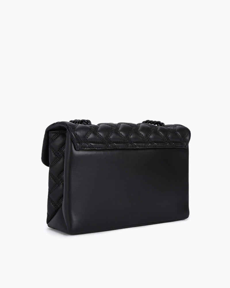 Women's Evening Gala Black Crystal Embellished Bag