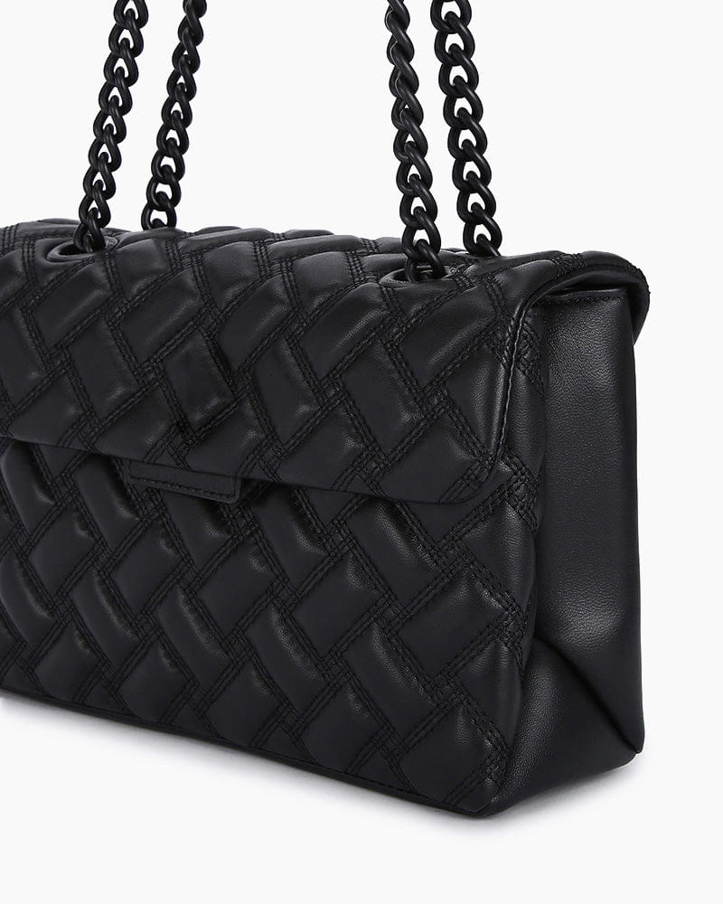 Women's Evening Gala Black Crystal Embellished Bag