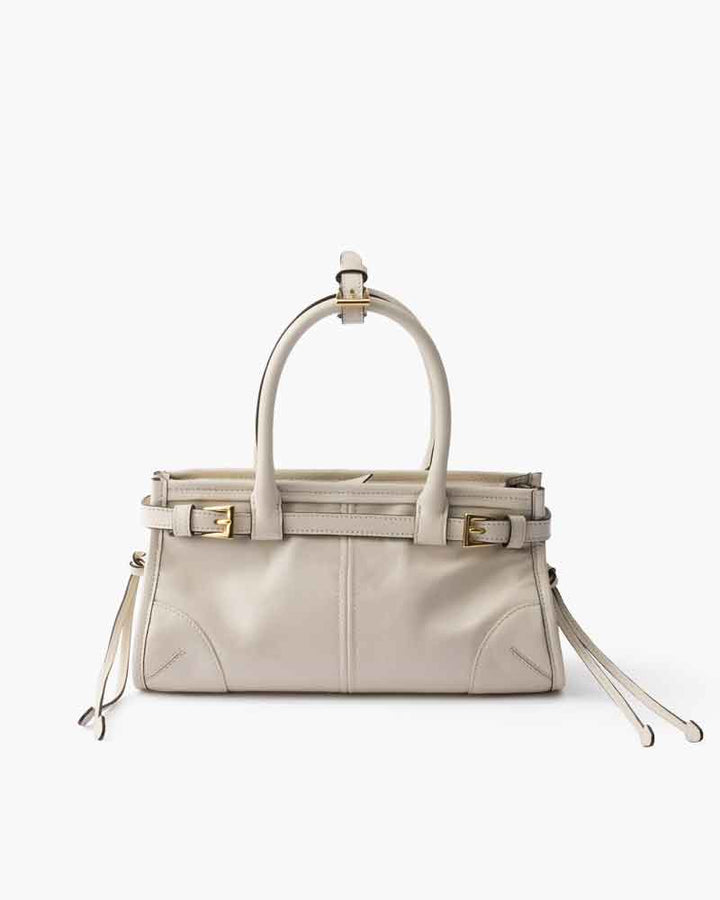 Women's Airport Look Elegant Buckle Leather Tote