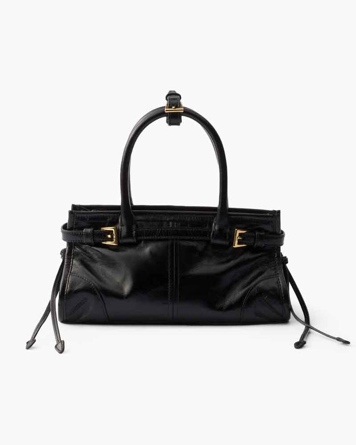 Women's Airport Look Elegant Buckle Leather Tote