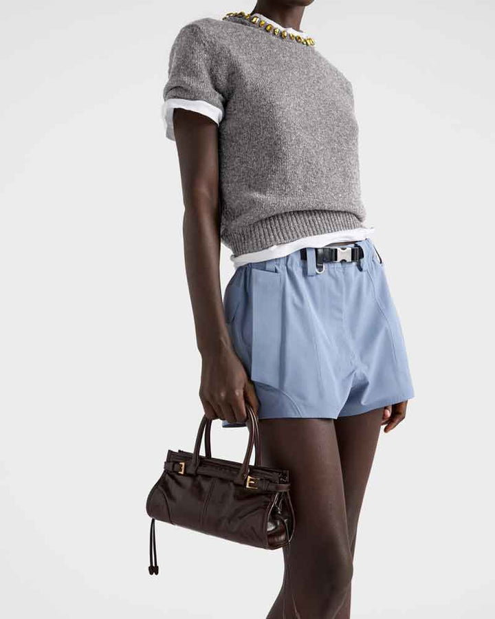 Women's Airport Look Elegant Buckle Leather Tote