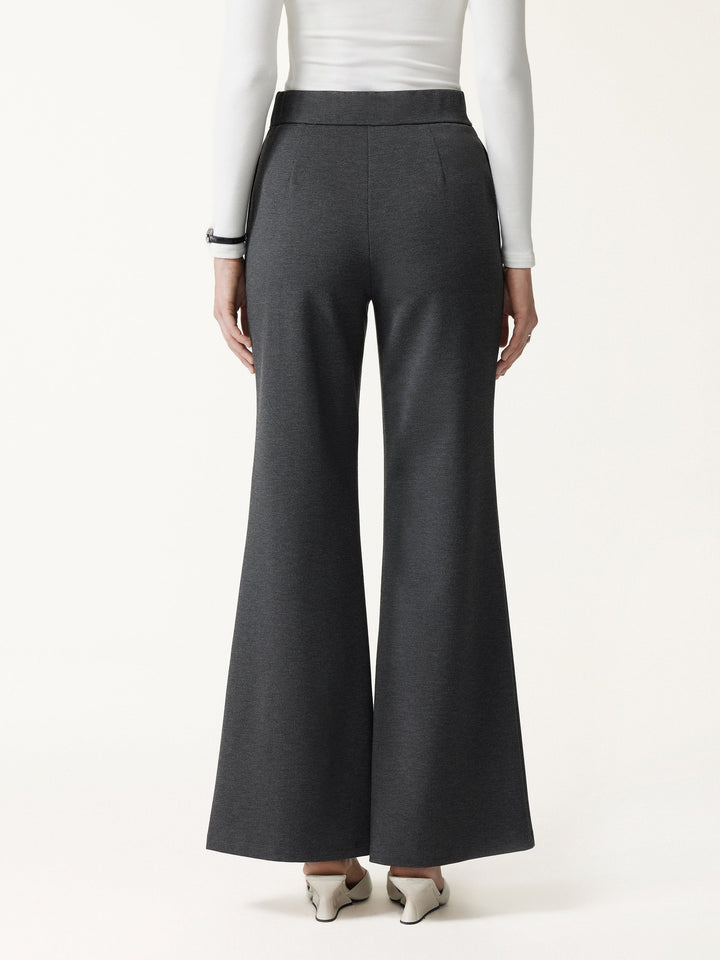 Ponte High-Rise Wide-Leg Pants with Pockets