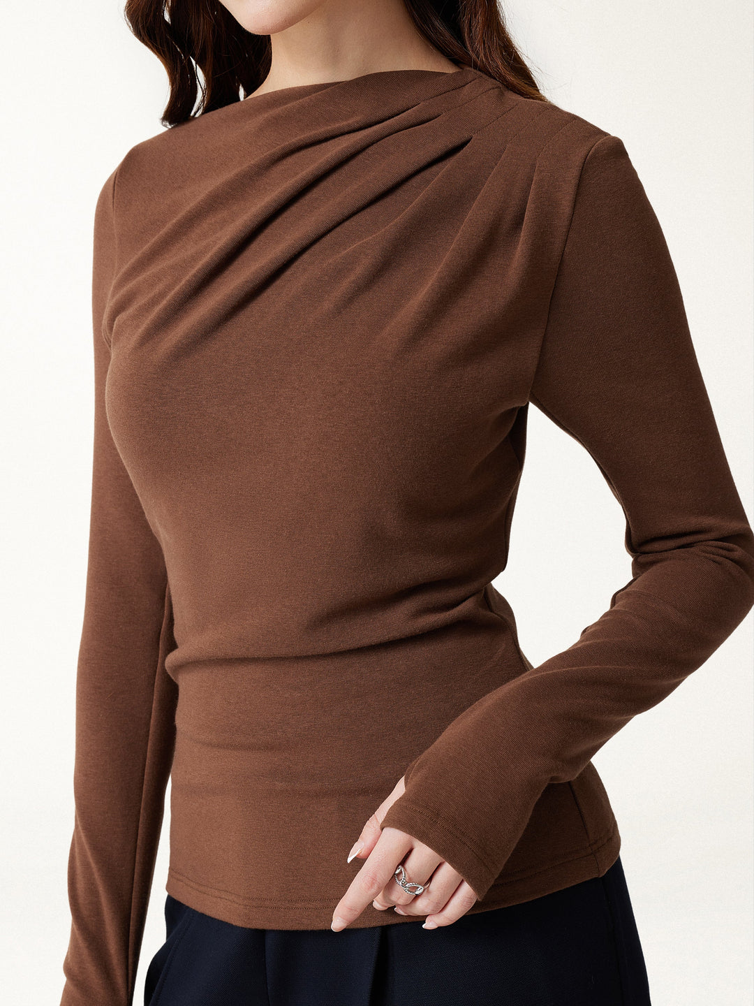 ProWarm Boatneck Shoulder-Tuck Built-In Bra Top 2.0