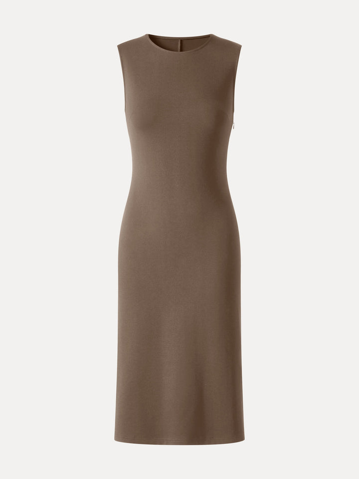 Ponte Round Neck Column Midi Dress