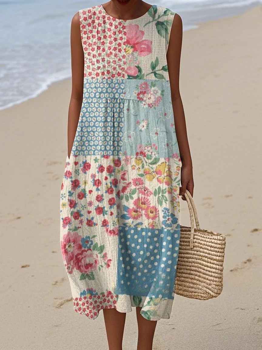 Megan Vintage Maxi Dress — detail view