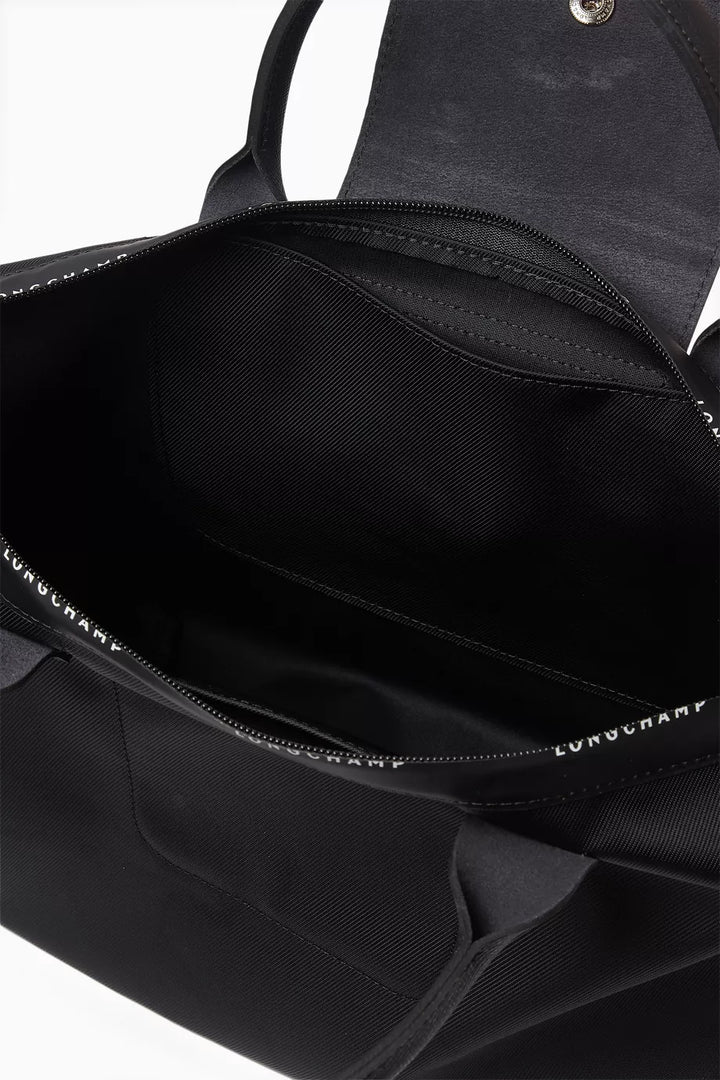 Longchamp Le Pliage Energy Small Crossbody Bag Black closeup detail