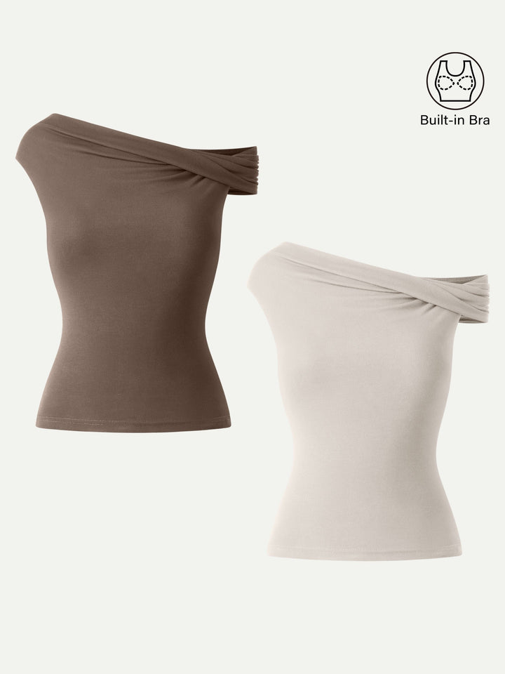 Multi-wear Versatile Necklines Built-In Bra Top 2.0