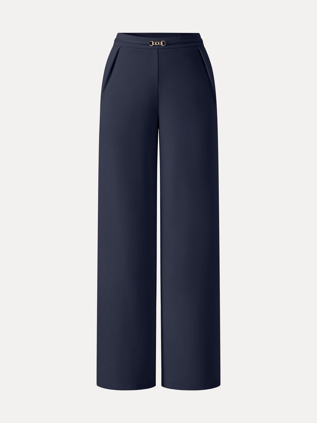 Ponte High-Rise Wide-Leg Pants with Pockets