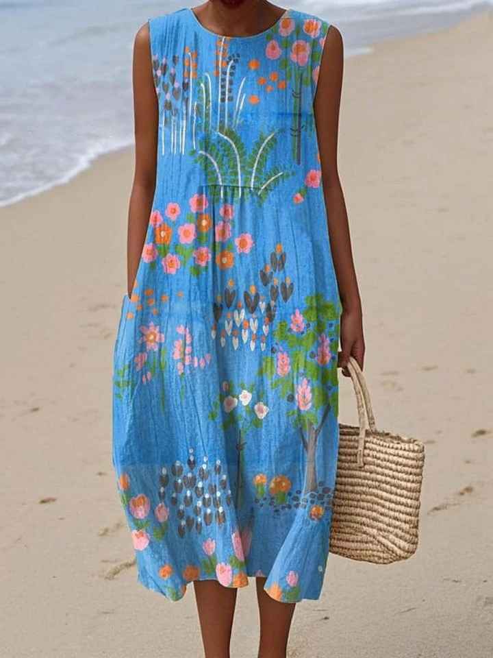 Megan Vintage Maxi Dress — close-up view