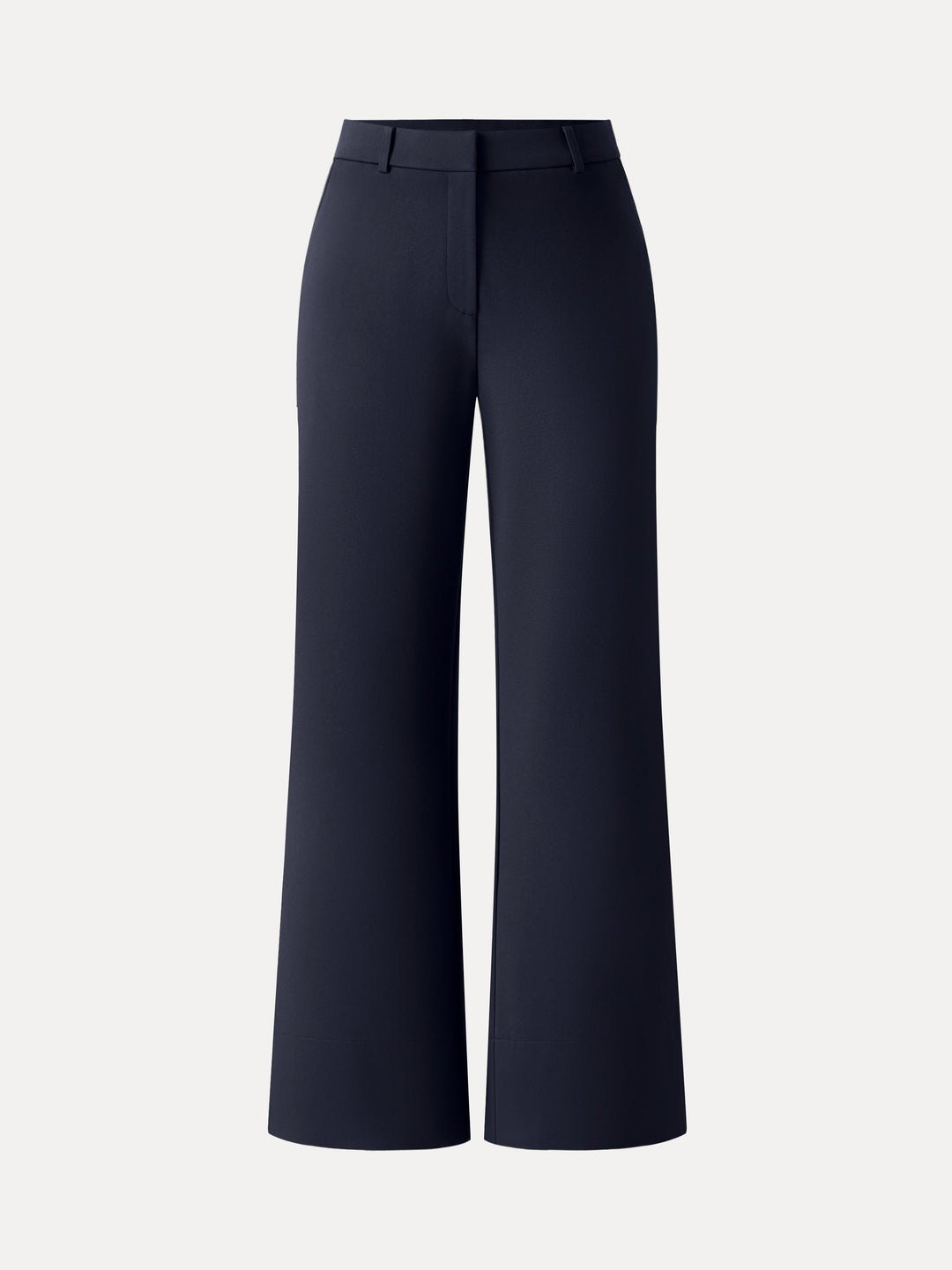 Ponte Mid-Rise Wide-Leg Pants with Pockets
