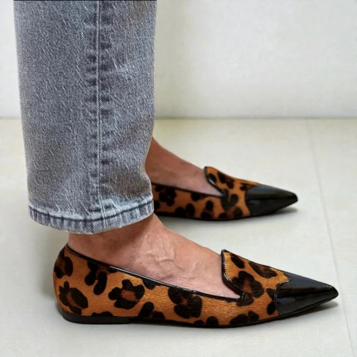 Refined Animal Print Ballet Flats — side view