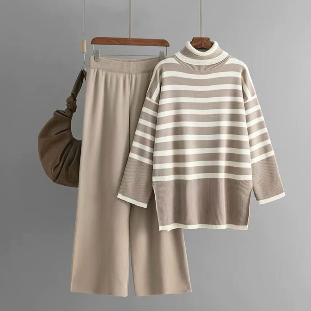 Avery Stylish Turtleneck 2 Piece Set — front view