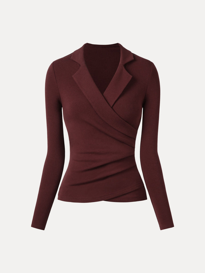 ProWarm Collared Surplice Top