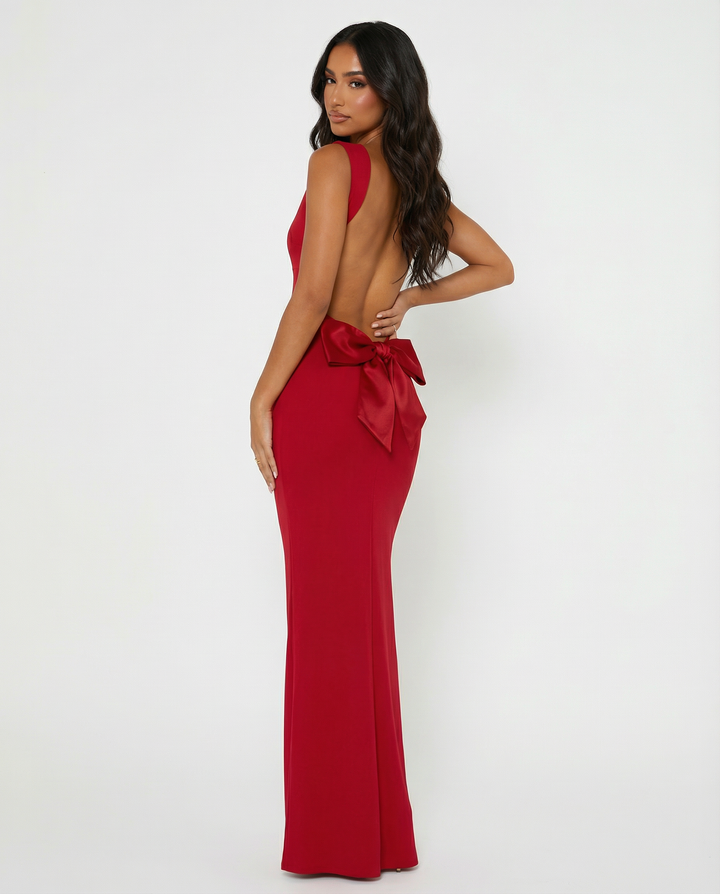 ARIA Backless Muse Maxi Dress - women's maxi dress, front view