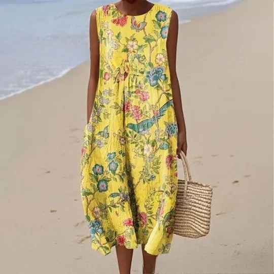 Megan Vintage Maxi Dress — back view