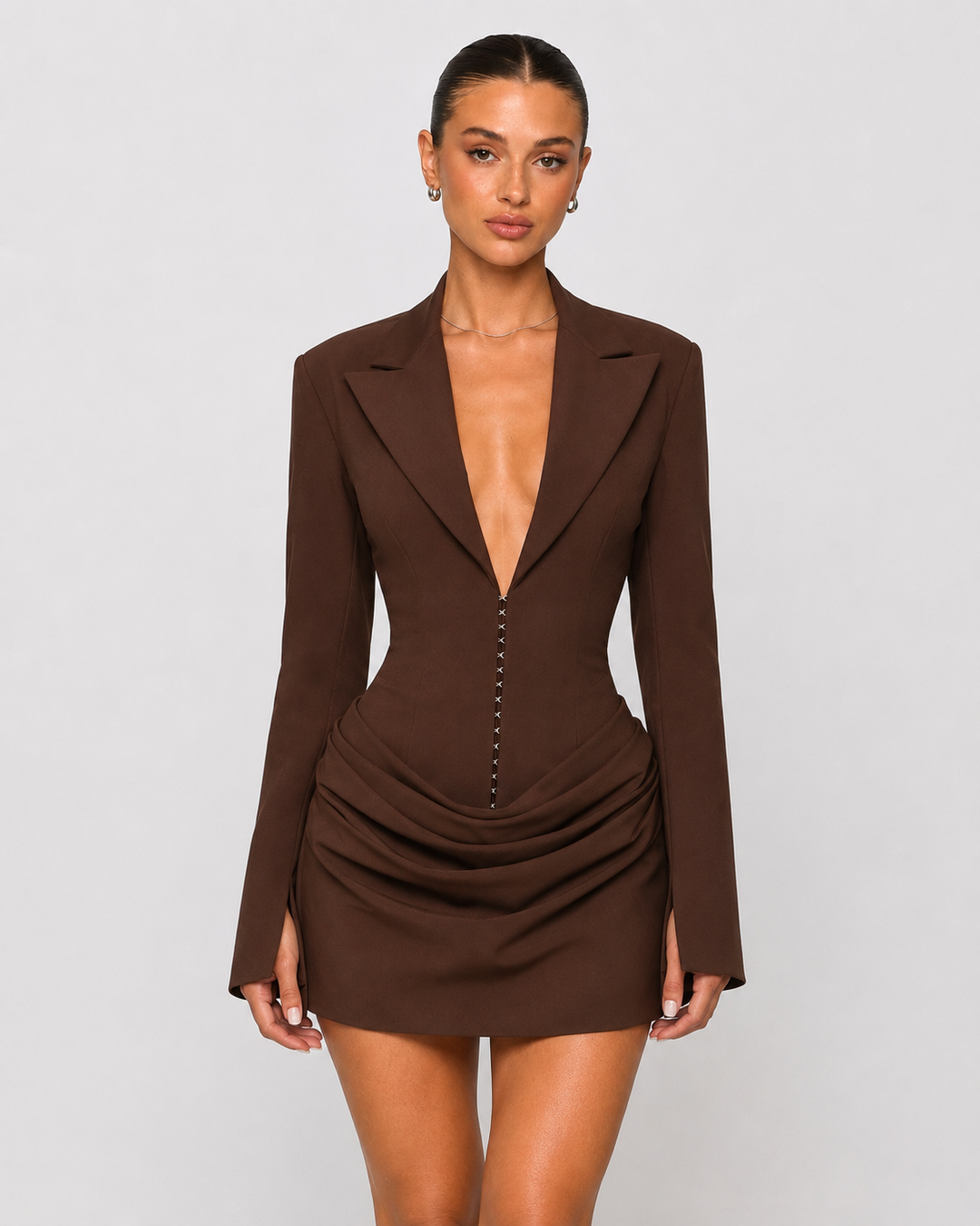CEO Blazer Mini — women's mini dress, styled as a complete outfit