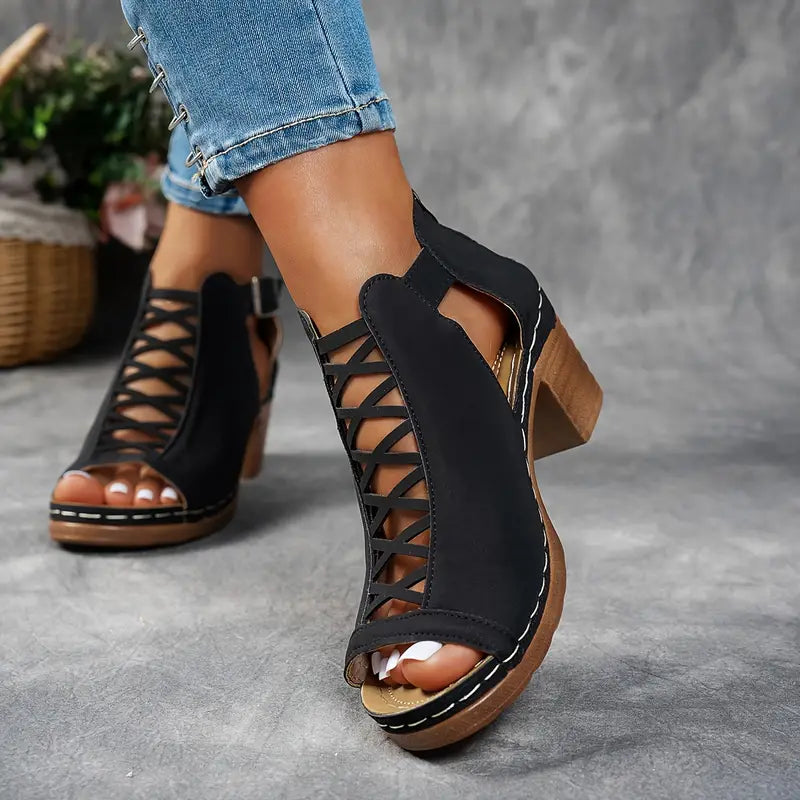 Aubrey Orthopedic Wedge Sandals — detail view
