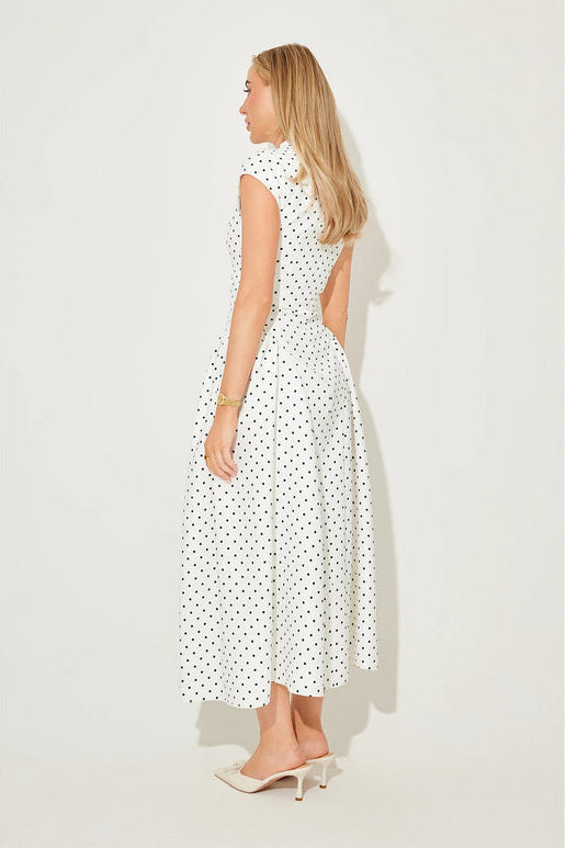 Elowen Midi Dress high neck detail