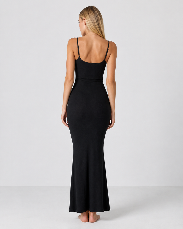 Second Skin Maxi Dress - women's maxi dress, back view