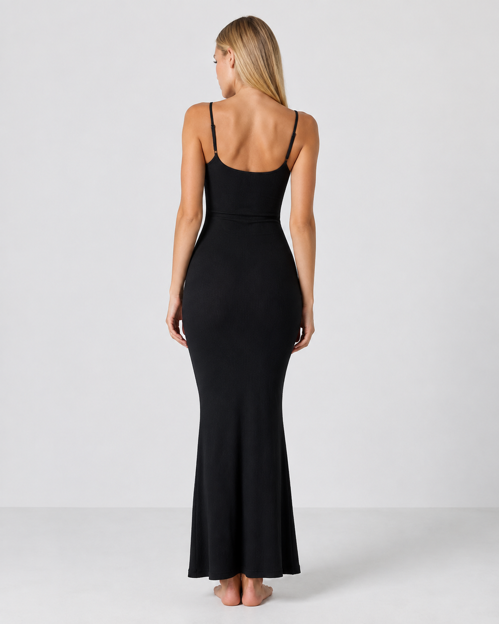 Second Skin Maxi Dress — women's dresses, back view