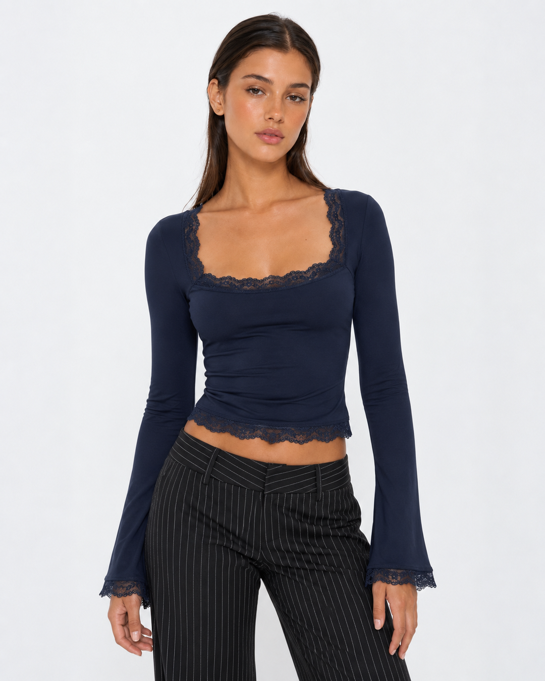ARIA | Lace Trim Top