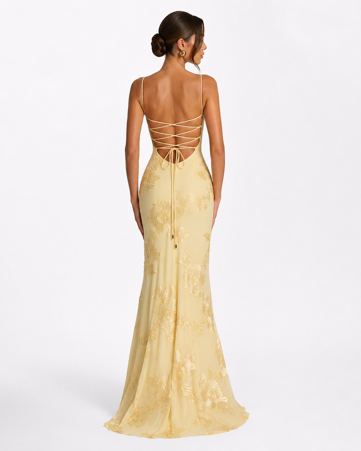 Rosalie Corset Gown - women's gown, back view