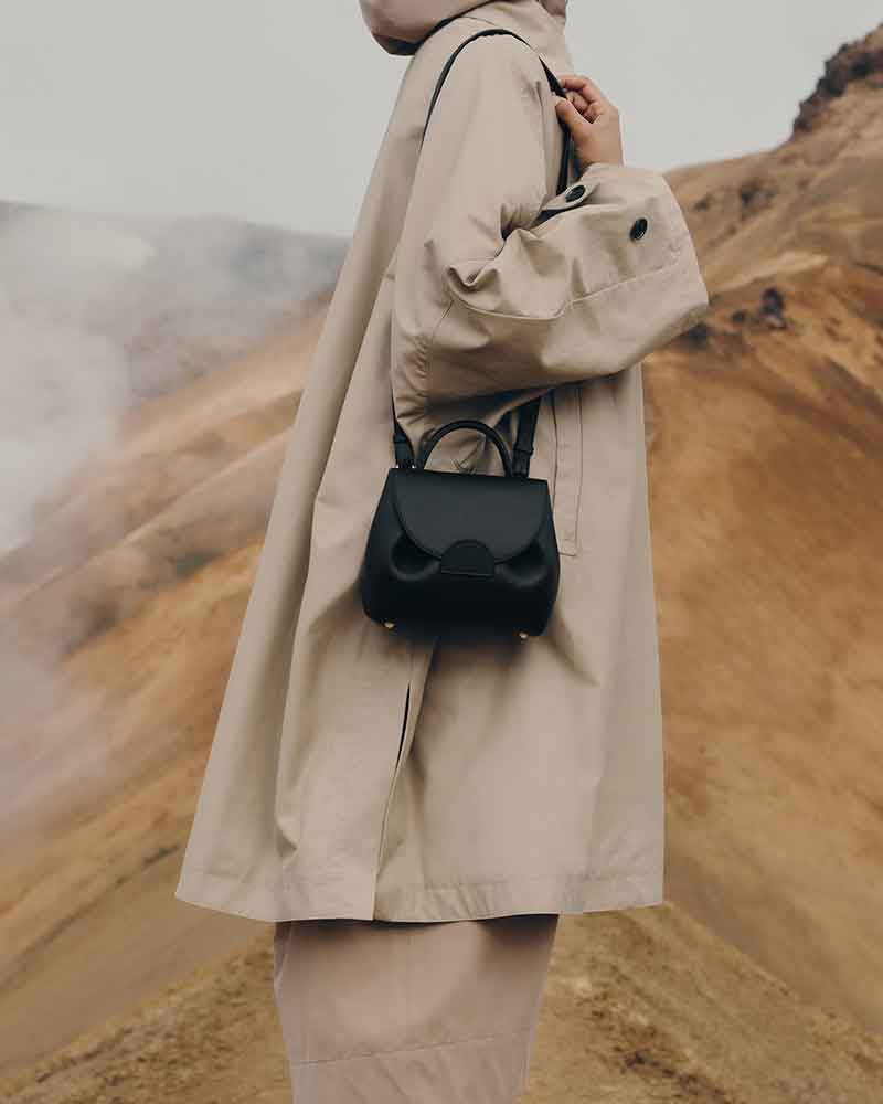 Textured Leather Top Handle Crossbody Satchel Bag