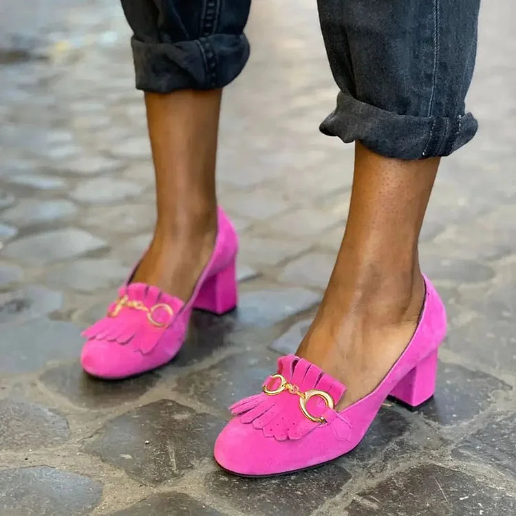 Decollete With Fringe Detail — side view