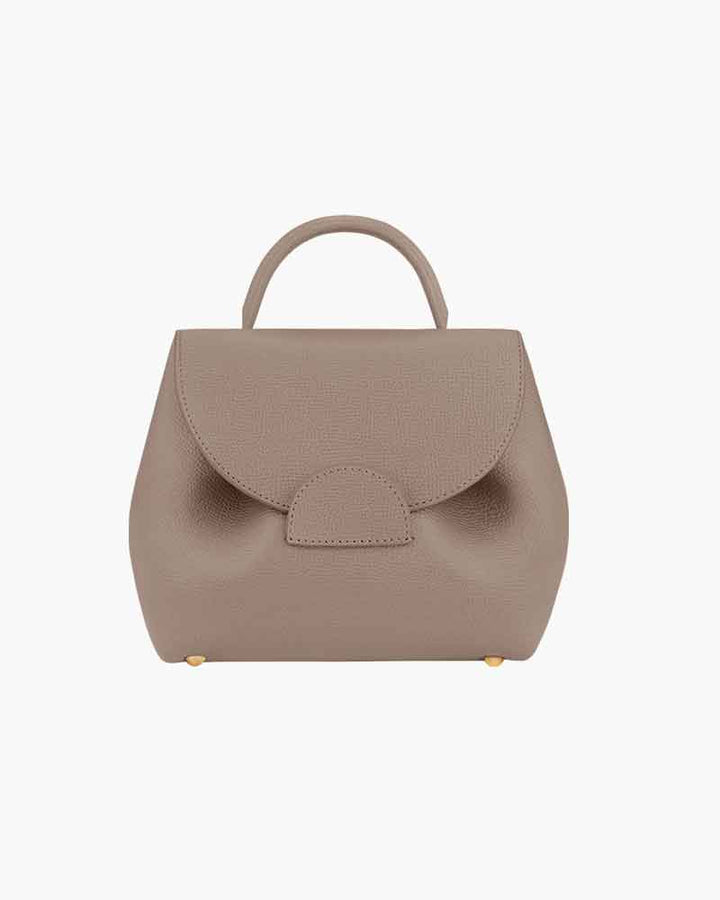 Textured Leather Top Handle Crossbody Satchel Bag