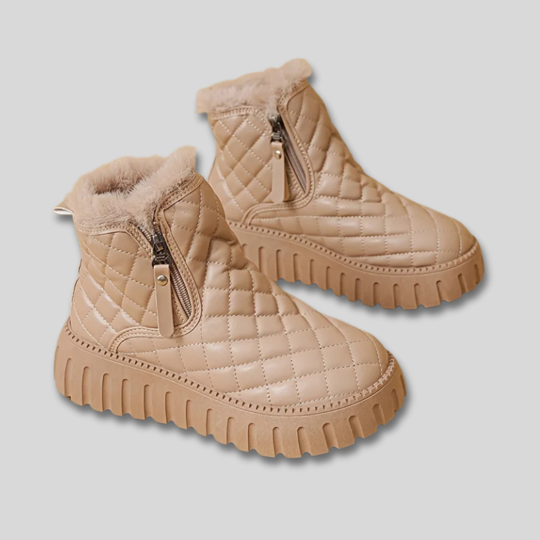 Fabienne | Women's Quilted Puffer Platform Winter Boots