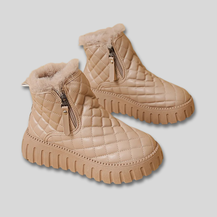 Fabienne | Women's Quilted Puffer Platform Winter Boots