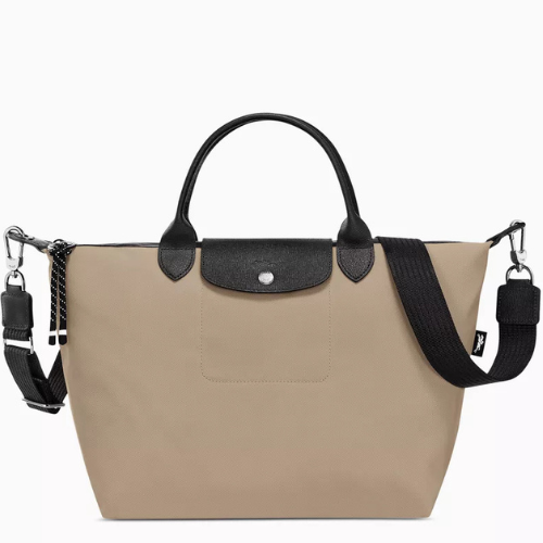 Longchamp Le Pliage Energy L Top Handle Crossbody Bag Clay Beige front view