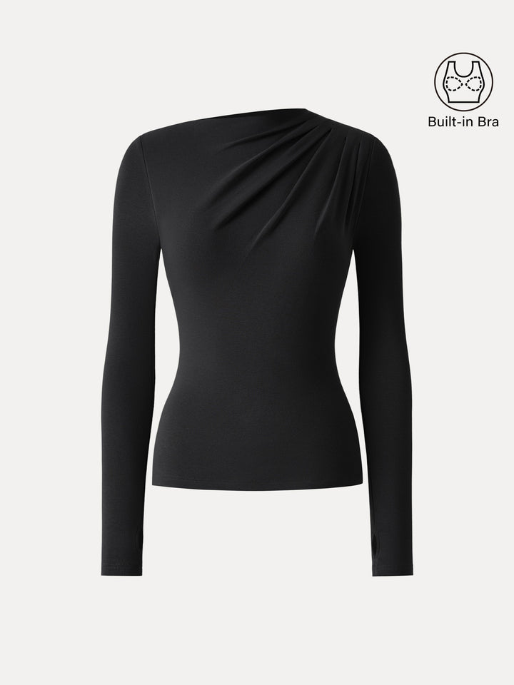 ProWarm Boatneck Shoulder-Tuck Built-In Bra Top 2.0